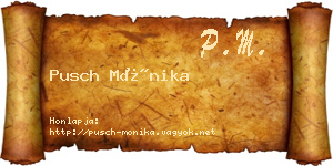 Pusch Mónika névjegykártya